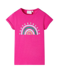 T-shirt pour enfants rose foncé 128 | Mobilier & Déco