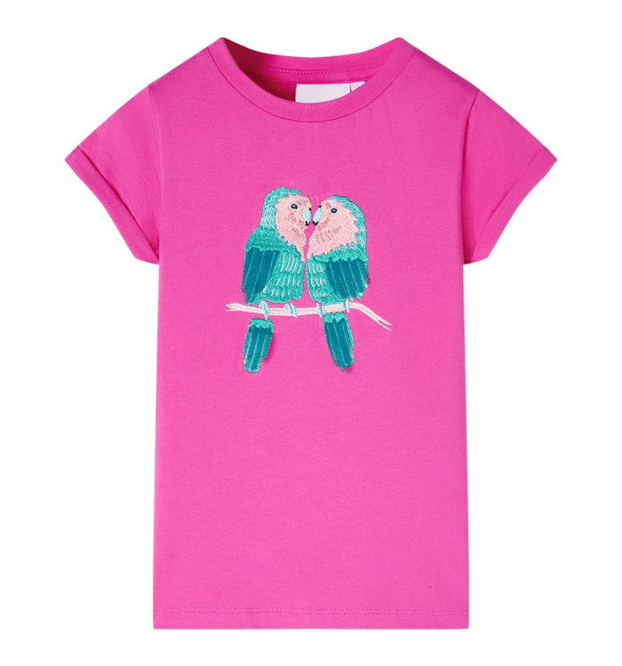 T-shirt pour enfants rose foncé 140 | Mobilier & Déco