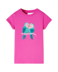 T-shirt pour enfants rose foncé 140 | Mobilier & Déco