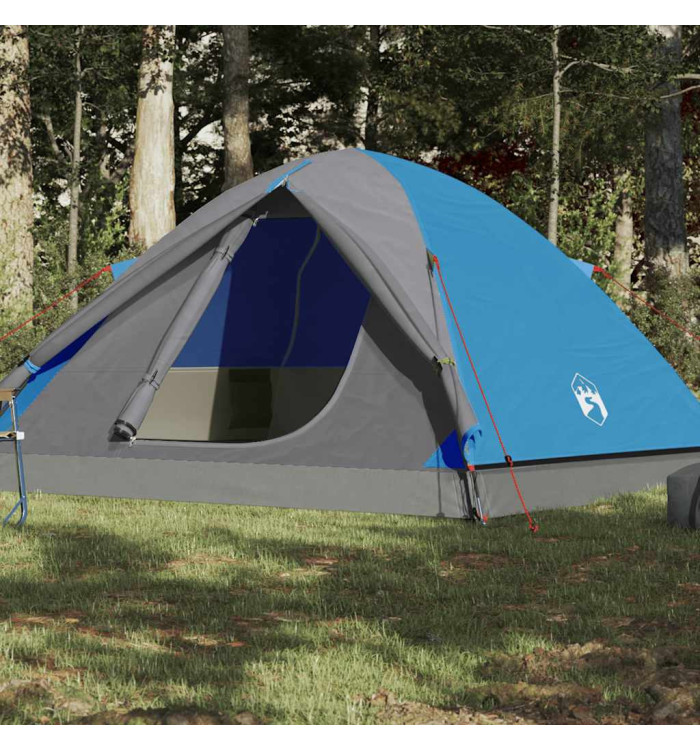 Tente de camping à dôme 6 personnes bleu imperméable | Mobilier & Déco