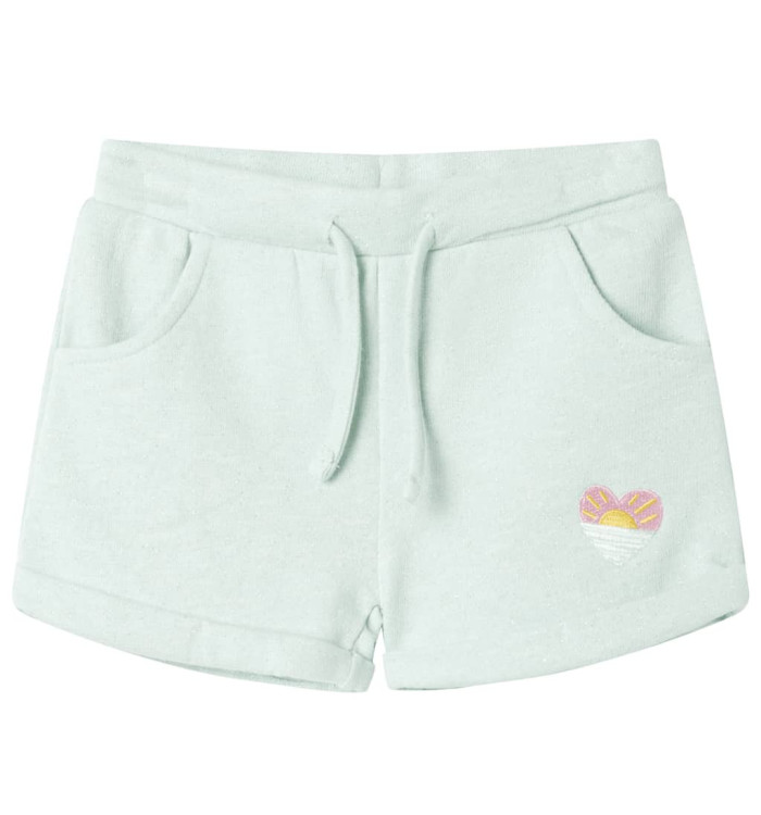 Short pour enfants avec cordon de serrage menthe claire mélangée 116 | Mobilier & Déco