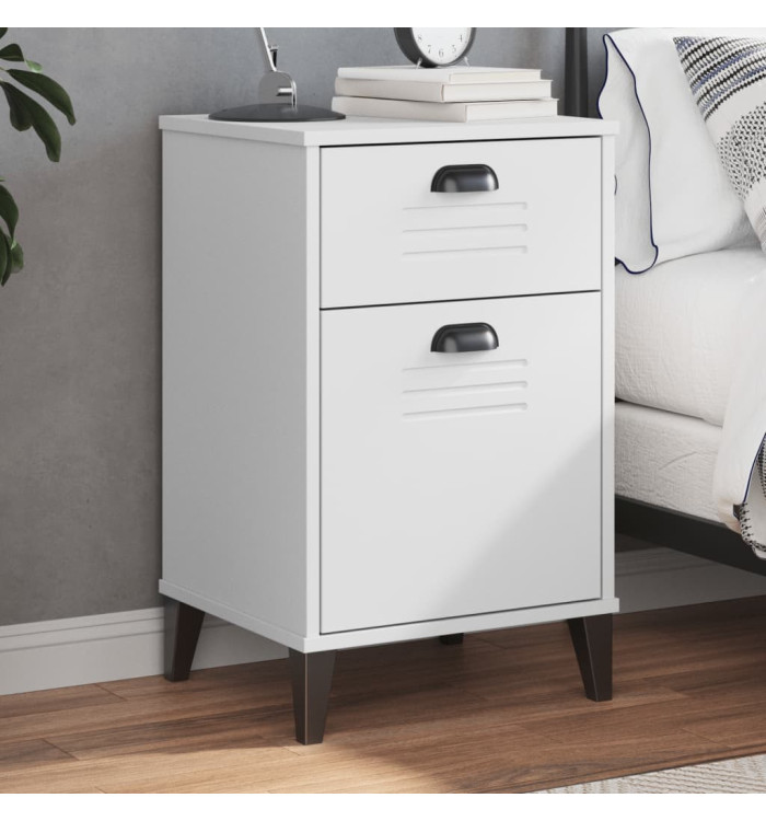 Table de chevet VIKEN blanc bois d'ingénierie | Mobilier & Déco