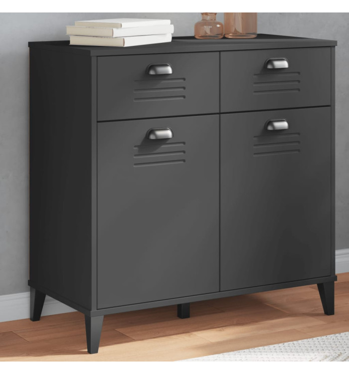 Buffet VIKEN gris anthracite 80x40x80 cm bois d'ingénierie | Mobilier & Déco