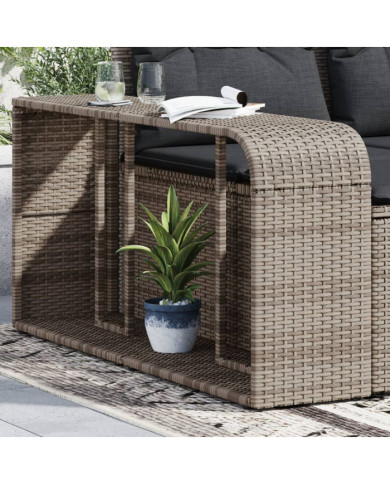 Étagères de rangement 2 pcs gris résine tressée | Mobilier & Déco