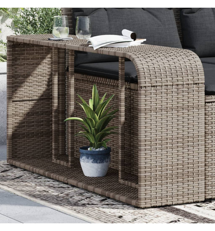 Étagères de rangement 2 pcs gris résine tressée | Mobilier & Déco