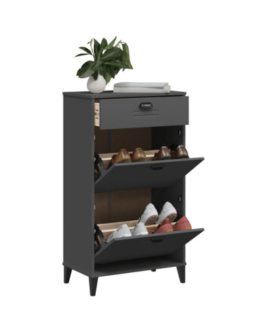 Armoire à chaussures VIKEN gris anthracite bois d'ingénierie | Mobilier & Déco