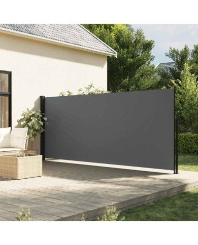 Auvent latéral rétractable anthracite 180x600 cm | Mobilier & Déco
