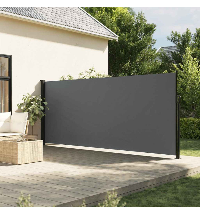 Auvent latéral rétractable anthracite 180x600 cm | Mobilier & Déco