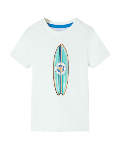 T-shirt pour enfants avec manches courtes écru 92 | Mobilier & Déco