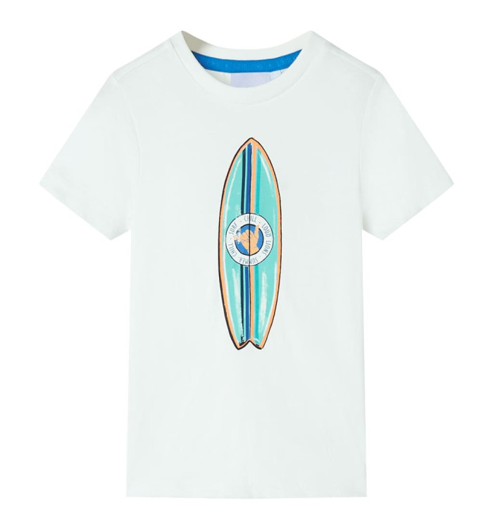 T-shirt pour enfants avec manches courtes écru 92 | Mobilier & Déco