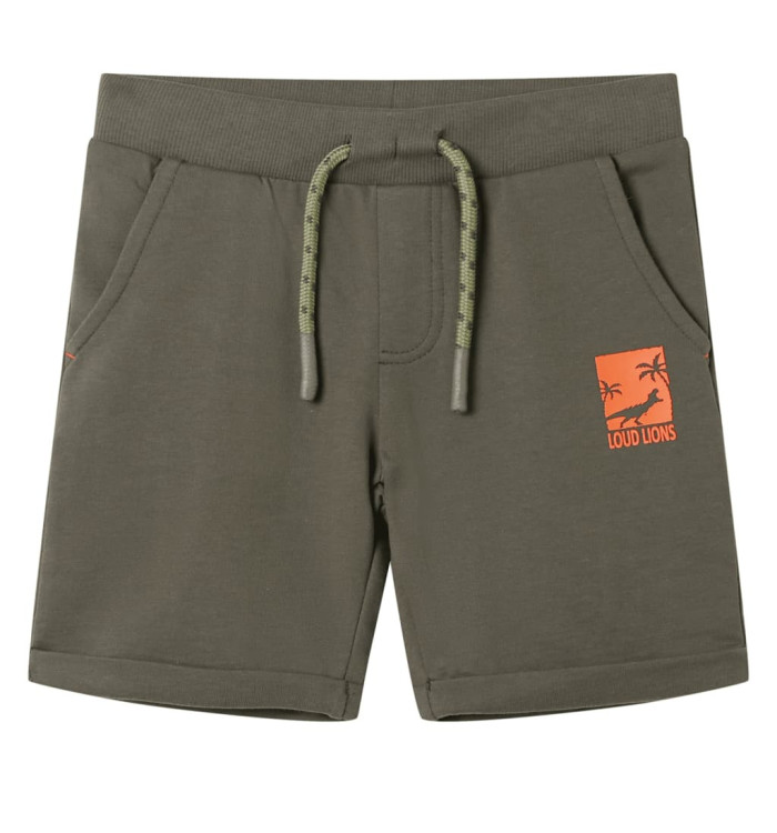 Short pour enfants avec cordon de serrage kaki foncé 128 | Mobilier & Déco