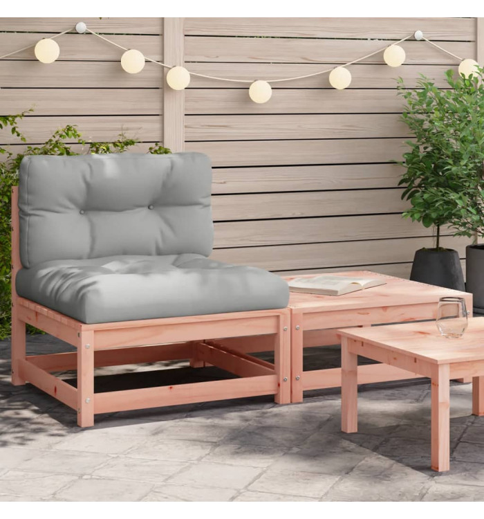 Canapé de jardin sans accoudoirs avec coussins et repose-pieds | Mobilier & Déco