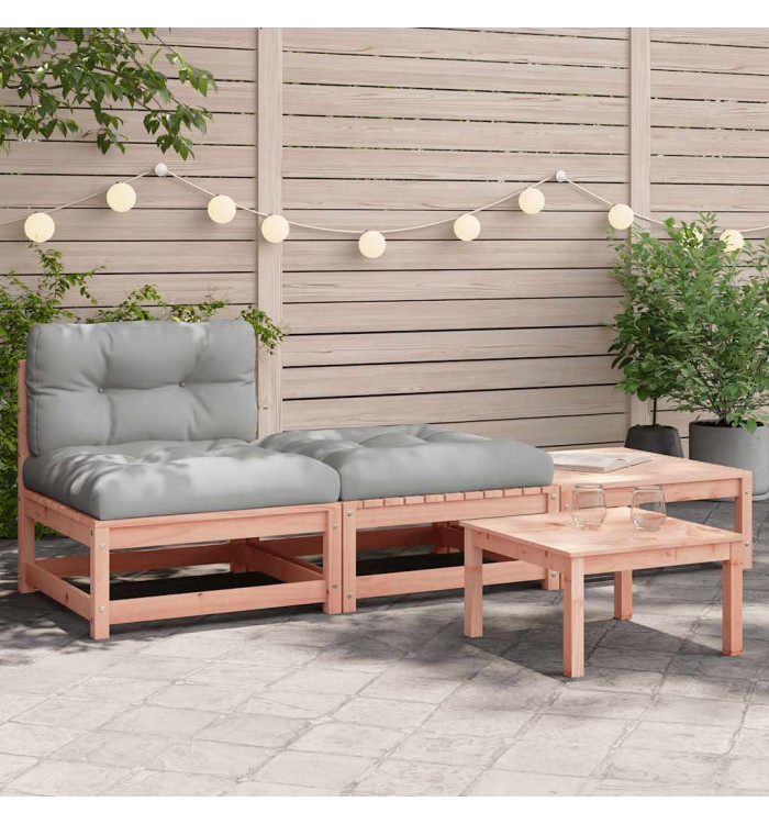 Canapé de jardin sans accoudoirs avec coussins et repose-pieds | Mobilier & Déco
