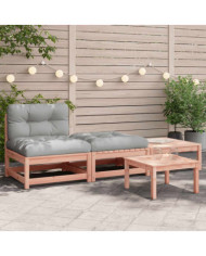 Canapé de jardin sans accoudoirs avec coussins et repose-pieds | Mobilier & Déco