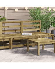 Canapés de jardin sans accoudoirs 2 pcs blanc bois pin imprégné | Mobilier & Déco
