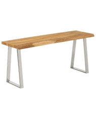 Banc avec bord vivant 105 cm bois d'acacia massif | Mobilier & Déco