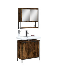 Ensemble de meubles de salle de bain 2 pcs Chêne fumé | Mobilier & Déco