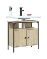 Armoire lavabo de salle de bain chêne sonoma 60x30x60 cm | Mobilier & Déco