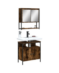 Ensemble de meubles de salle de bain 2 pcs Chêne fumé | Mobilier & Déco
