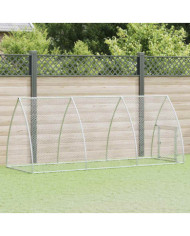 Cage pour poules argenté 300x105x120 cm acier galvanisé | Mobilier & Déco