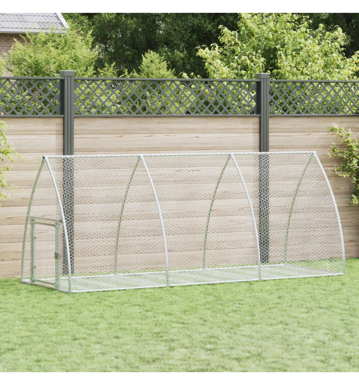 Clapier argenté 300x105x120 cm acier galvanisé | Mobilier & Déco