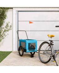 Remorque de vélo pour animaux de compagnie bleu et noir | Mobilier & Déco