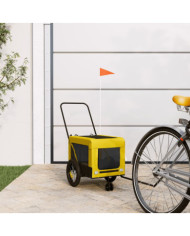 Remorque de vélo pour animaux de compagnie jaune et noir | Mobilier & Déco
