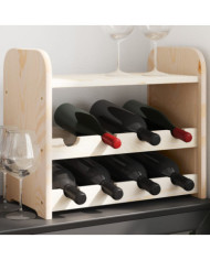 Casier à vin avec panneau supérieur 43x25x37 cm bois pin massif | Mobilier & Déco