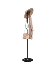 Porte-manteau noir 177 cm fer enduit de poudre | Mobilier & Déco