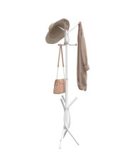 Porte-manteau blanc 176 cm fer enduit de poudre | Mobilier & Déco