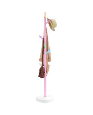 Porte-manteau rose 172 cm fer enduit de poudre | Mobilier & Déco