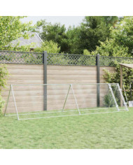 Cage pour poules argenté 400x105x91 cm acier galvanisé | Mobilier & Déco