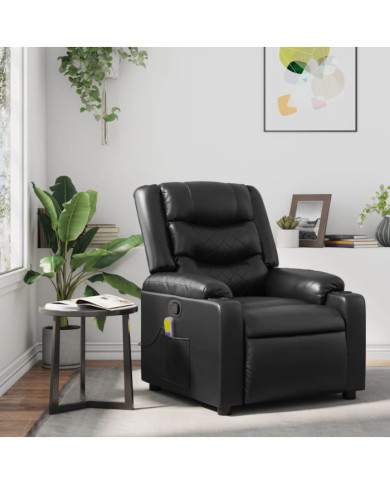 Fauteuil de massage inclinable Noir Similicuir | Mobilier & Déco