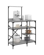 Support de boulanger sonoma gris 90x40x132 cm | Mobilier & Déco
