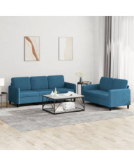 Ensemble de canapés 2 pcs bleu velours | Mobilier & Déco