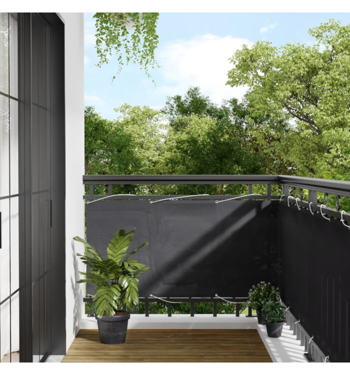 Écran de balcon anthracite 75x1000 cm 100% polyester oxford | Mobilier & Déco