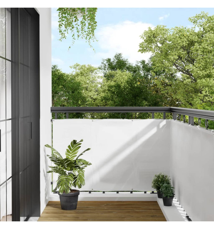 Écran de balcon blanc 90x700 cm 100% polyester oxford | Mobilier & Déco