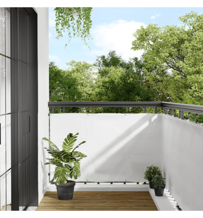 Écran de balcon blanc 90x1000 cm 100% polyester oxford | Mobilier & Déco