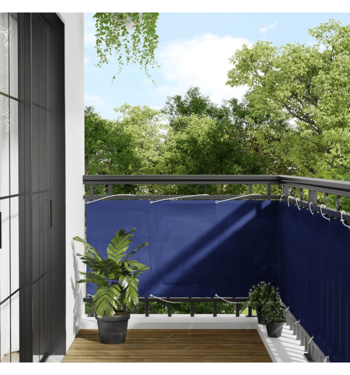 Écran de balcon bleu 75x700 cm 100% polyester oxford | Mobilier & Déco