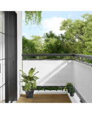 Écran de balcon blanc 75x700 cm 100% polyester oxford | Mobilier & Déco