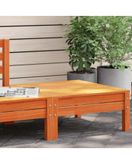 Repose-pied de jardin cire marron bois de pin massif | Mobilier & Déco
