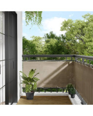 Écran de balcon taupe 75x1000 cm 100% polyester oxford | Mobilier & Déco