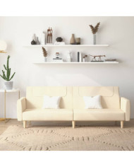 Canapé-lit à 2 places crème tissu | Mobilier & Déco