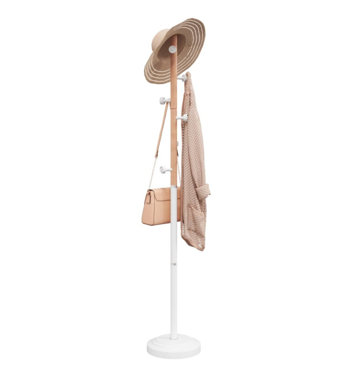 Porte-manteau blanc 177 cm fer enduit de poudre | Mobilier & Déco