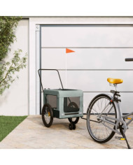 Remorque de vélo pour animaux de compagnie gris et noir | Mobilier & Déco