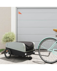 Remorque de vélo noir et gris 45 kg fer | Mobilier & Déco