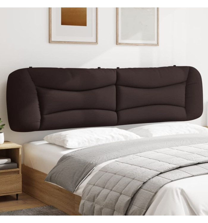 Coussin de tête de lit marron foncé 200 cm tissu | Mobilier & Déco