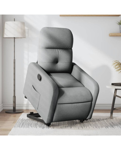 Fauteuil inclinable Gris clair Tissu | Mobilier & Déco