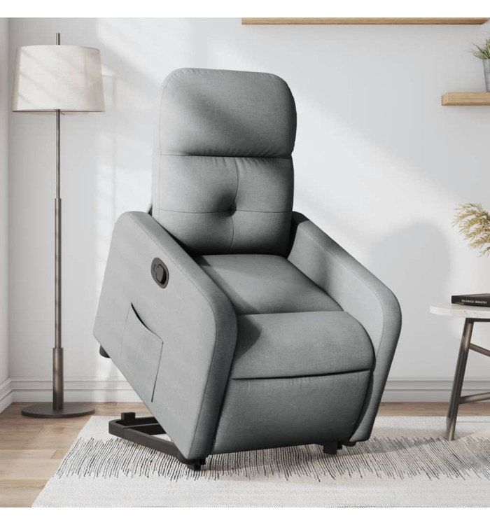 Fauteuil inclinable Gris clair Tissu | Mobilier & Déco