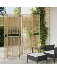 Cloison de séparation 6 panneaux beige résine tressée | Mobilier & Déco